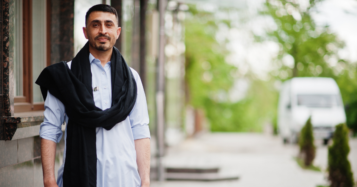 Pakistani man in traditional clothes