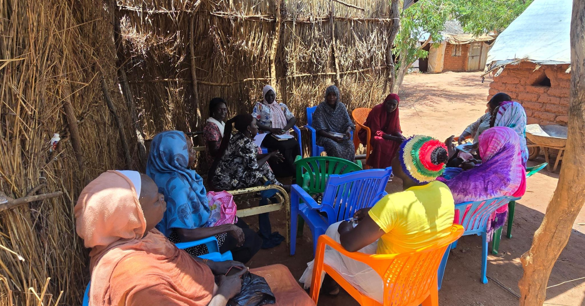 A group of believers in South Sudan receiving discipleship training